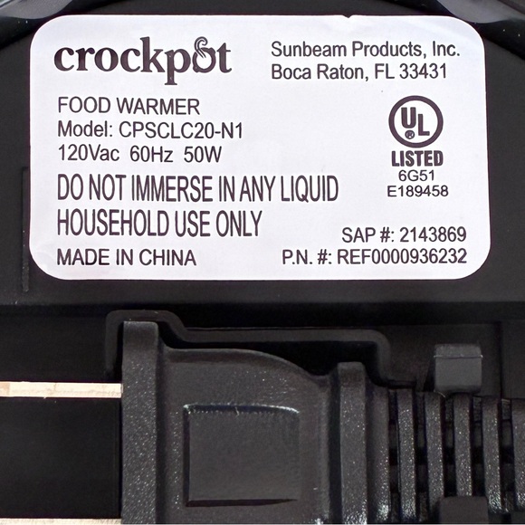Crockpot Electric Lunch Box NEW Portable Food Warmer 20-Ounce Licorice Black - Picture 8 of 11